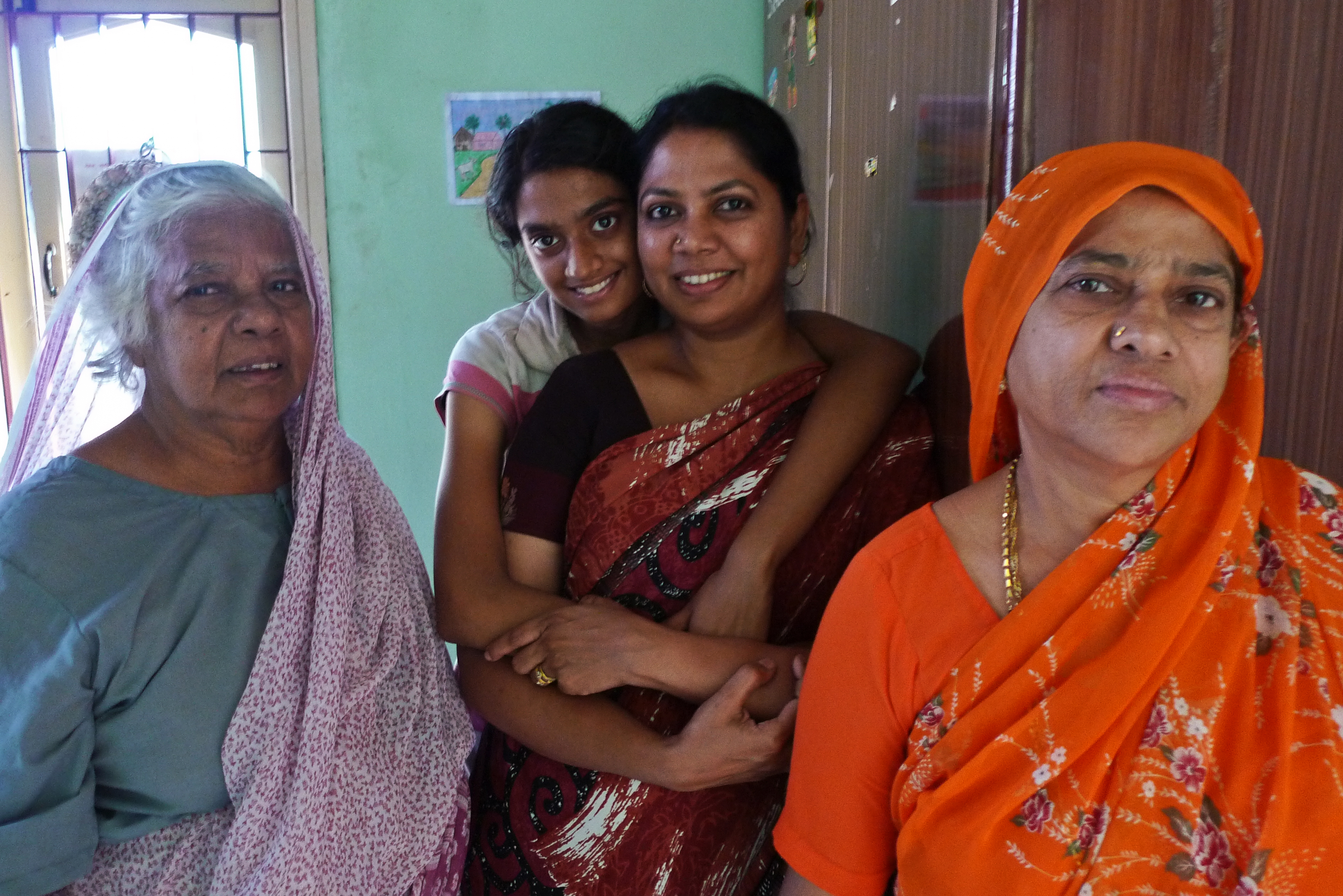 salma and family - four generations of tamil women